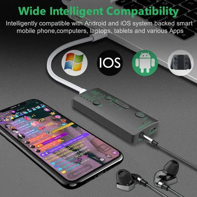 Main image of Mobile Phone Voice Changer Portable Sound Card Anchor Live Karaoke Game Voice Changer Shout Mike Tool Microphone Voice Alter