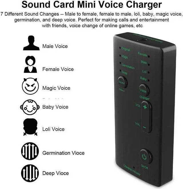 Alt view image 6 of 6 - Mobile Phone Voice Changer Portable Sound Card Anchor Live Karaoke Game Voice Changer Shout Mike Tool Microphone Voice Alter
