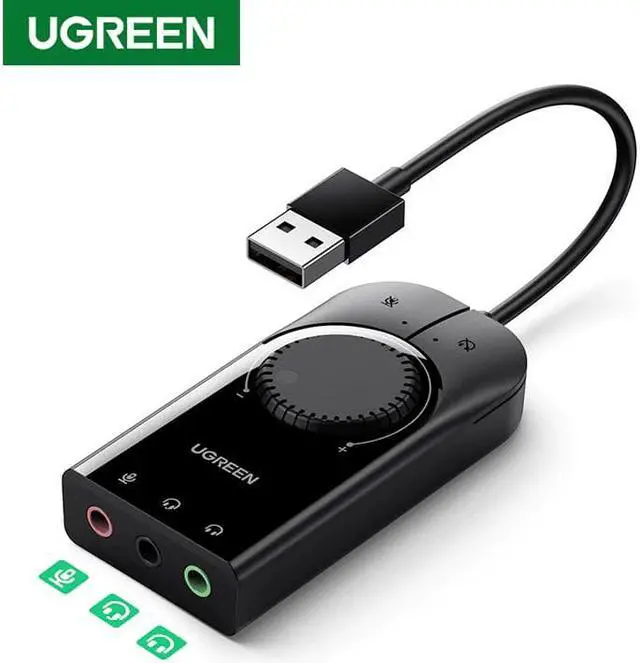Main image of Sound Card USB Audio Interface External 3.5mm Microphone Audio Adapter Soundcard for PC PS5 4 Headphone USB Sound Adapter
