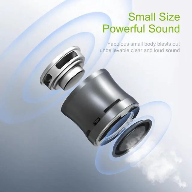 Alt view image 2 of 6 - EWA A109Mini Wireless Bluetooth Speaker Big Sound & Bass for Phone/Laptop/Pad Support MicroSD Card Portable Loud Speakers 5.0