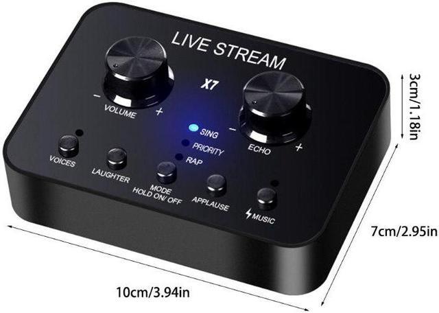 Alt view image 6 of 6 - External Sound Card Headset Microphone Smartphone Webcast Personal Entertainment Live Broadcast Voice Changer for Mobile