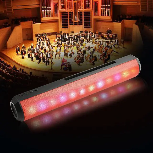 Main image of Bluetooth Speaker Sense Of Rhythm Colorful Lights Sound Blaster Computer Speakers Dual Speakers Desktop Audio Subwoofer Card
