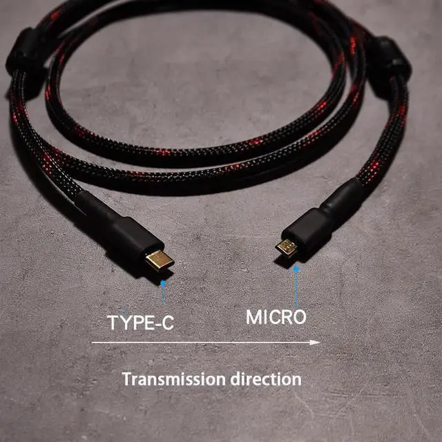 Main image of Hifi USB Cable High Quality Type c to micro mini B Male USB 2.0 Data Lines audio Cabl For Decoder Sound Card DAC Printer