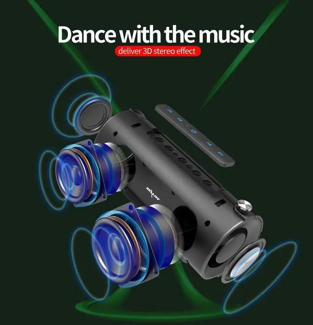 Alt view image 2 of 6 - ZEALOT S30 Wireless Bluetooth Speaker HIFI Portable Speakers Stereo Bass Sound Box Support TF Card,TWS,AUX,USB Flash Drive