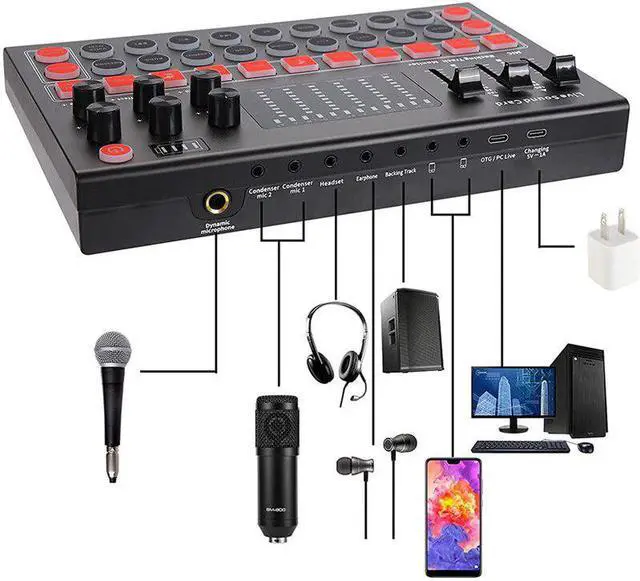 Alt view image 4 of 6 - USB 2.0 5.1 Channel External Audio Sound Card Mic Record Speaker Audio Adapter Headphone Jack