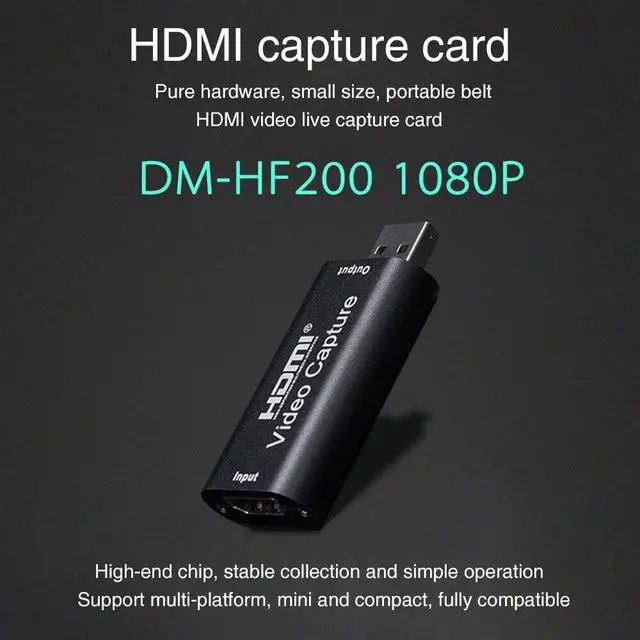 Alt view image 3 of 6 - Video Card Office Mini Portable VCR Player HD Acquisition Adapter Home High Speed for To USB Game Live Streaming