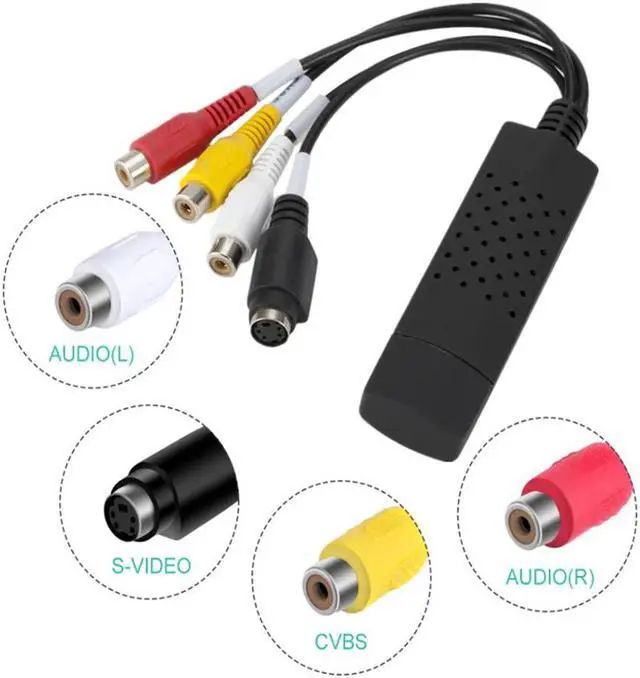 Alt view image 2 of 6 - USB 2.0 Video Converter Audio Capture Card VHS to Digital Converter VHS Box VHS VCR TV to Digital Converter Support Win 7/8/10