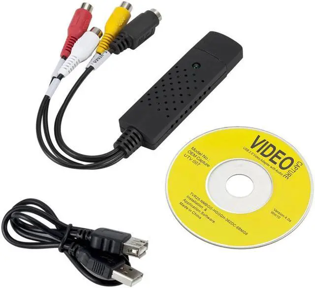 Alt view image 5 of 6 - USB 2.0 Video Converter Audio Capture Card VHS to Digital Converter VHS Box VHS VCR TV to Digital Converter Support Win 7/8/10