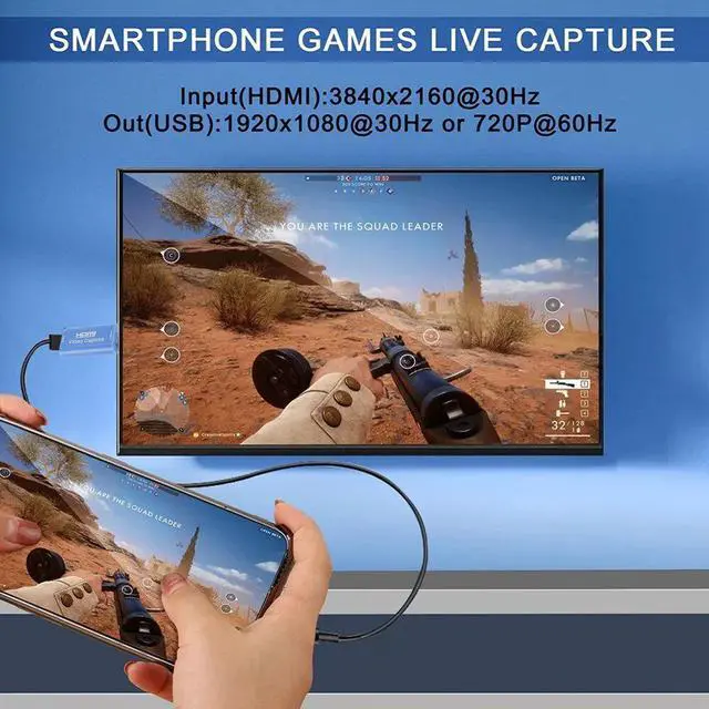Alt view image 5 of 6 - 4K Video Capture Card USB2.0 HDMI-compatible Video Grabber Record Box for PS4 Game DVD Camcorder Camera Recording