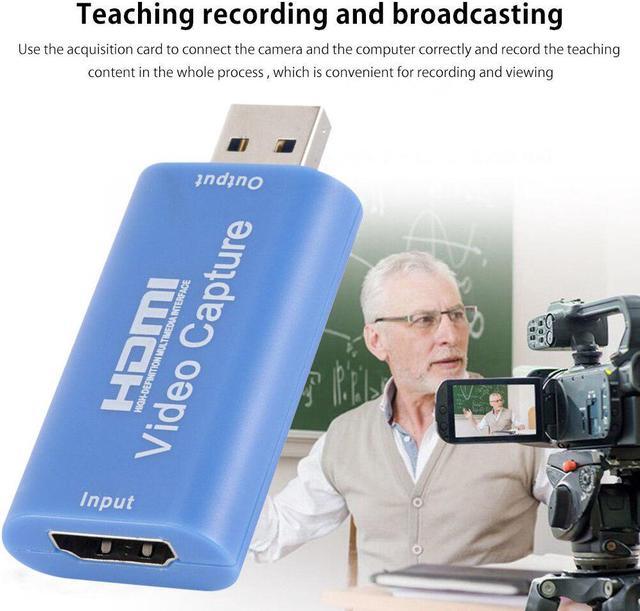Alt view image 6 of 6 - 4K 1080P USB 2.0 Video Capture Card HDMI-compatible Mini Video Card for PS4 Switch Game Live Streaming DVD HD Camera Recording