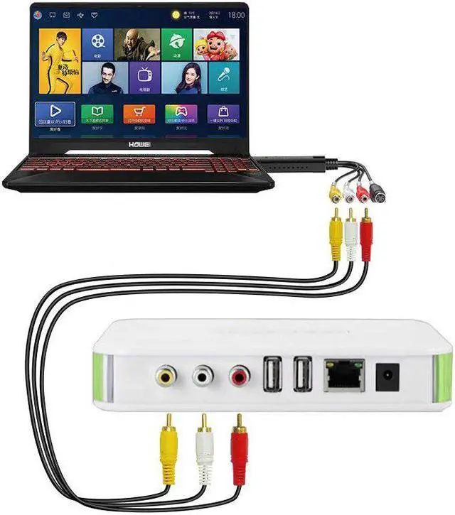 Alt view image 3 of 4 - DATA FROG Video Adapter with Audio TV DVD VHS Audio Capture Card VHS Record Card Cable Adapter Converter Support Win 7/8/10