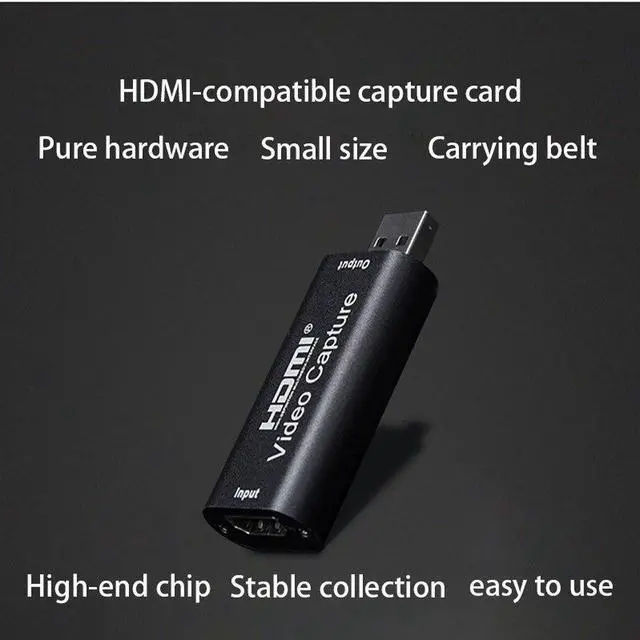 Alt view image 2 of 2 - USB2.0 to HDMI-compatible video capture card 1080P computer game real-time streaming media live video recording more exciting