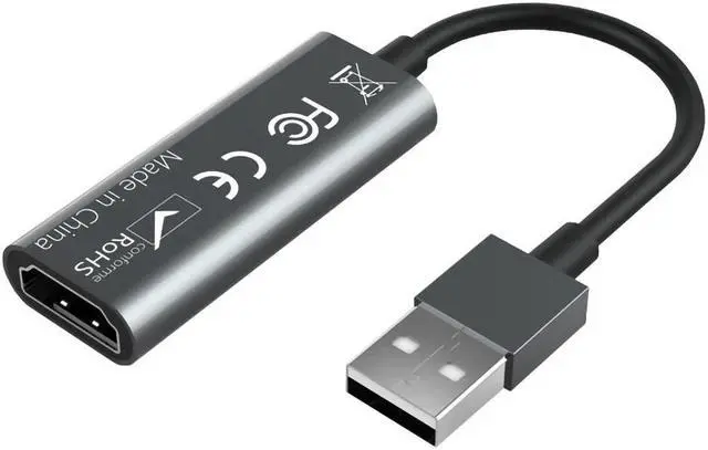 Alt view image 6 of 6 - Portable USB 2.0 Audio Video Capture Card HDMI to USB 2.0 1080P Mini Capture Card For Live Broadcasts Video Recording