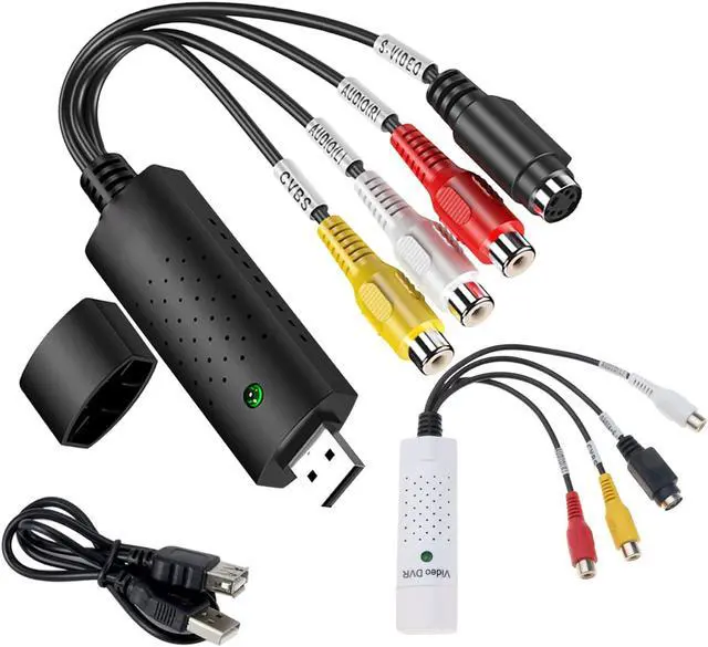 Main image of Capture Card USB To RCA Cable Adapter Audio Video Analog To Digital Converter Record for TV DVR VHS To DVD Recorder Box Player