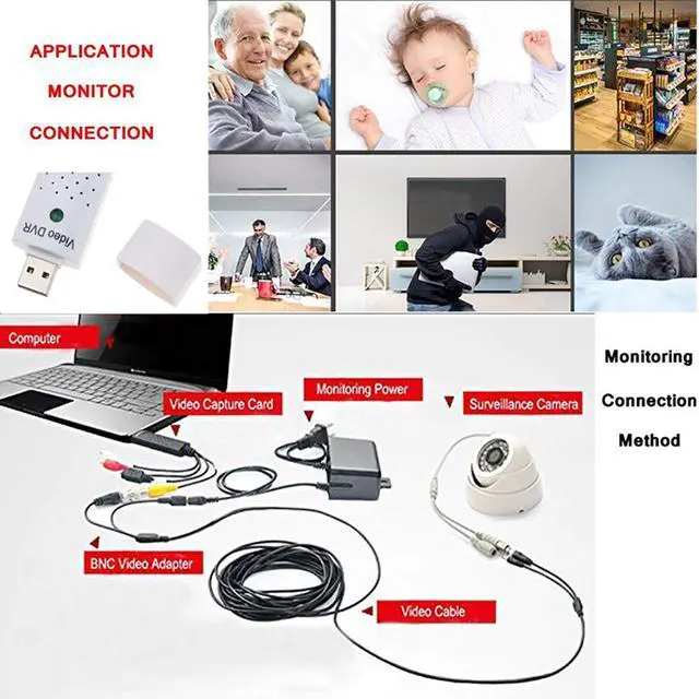 Alt view image 5 of 6 - Capture Card USB To RCA Cable Adapter Audio Video Analog To Digital Converter Record for TV DVR VHS To DVD Recorder Box Player
