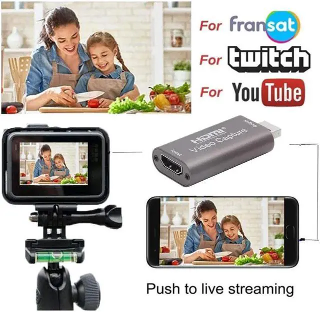 Alt view image 5 of 6 - GRWIBEOU 4K Video Capture Card USB 3.0 HDMI Video Grabber Record Box for PS4 Game DVD Camcorder Camera Recording Live Streaming