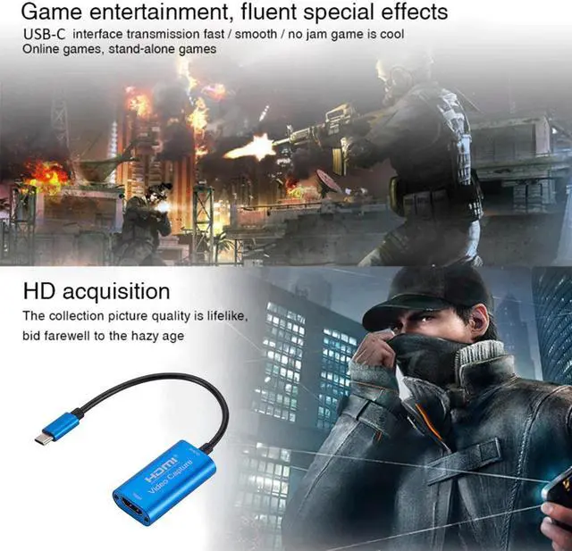 Alt view image 4 of 6 - HDMI-compatible to USB-C Video Capture Card HD 1080P HDMI-com' To USB Video Capture Board Game Record Live Streaming Broadcast