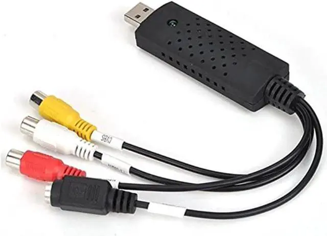 Alt view image 6 of 6 - Video Tuner Box Grabber Compatible USB 2.0 Capture Card 1 Channel VCR VHS TV to DVD Converter Video Audio Adapter