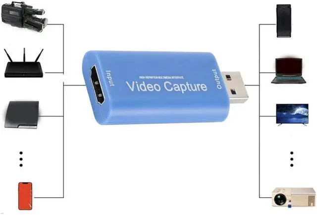 Alt view image 6 of 7 - Video Capture Card USB 2.0 HDMI-compatible Grabber Recorder For Game DVD Camcorder Camera Recording Live Streaming