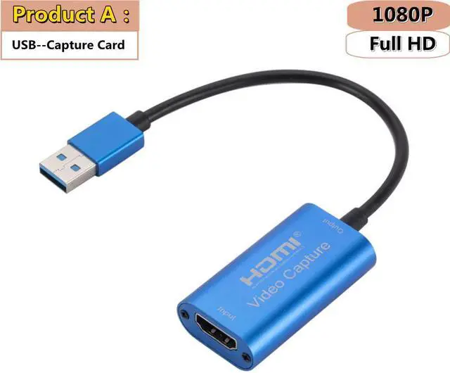 Alt view image 4 of 6 - Type-C USB 3.0 Micro USB Video Capture Card HDMI-compatible to USB 1080P HD Game Record for Switch Live Streaming Broadcast Came