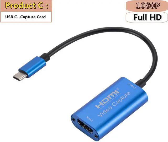 Alt view image 6 of 6 - Type-C USB 3.0 Micro USB Video Capture Card HDMI-compatible to USB 1080P HD Game Record for Switch Live Streaming Broadcast Came