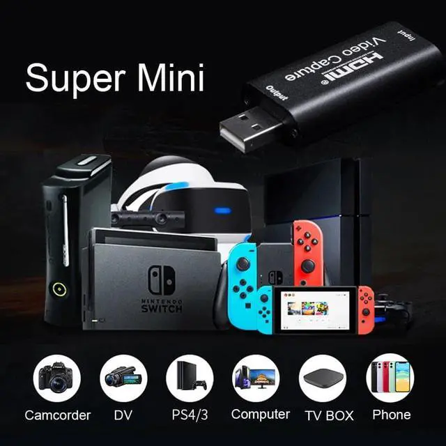 Alt view image 2 of 6 - Mini 4K 30 INPUT 1080P 30 Capture USB 2.0 HD Video Capture Card HDMI Phone Computer Game Recording Box Live Streaming Broadcast