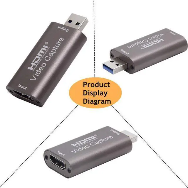 Alt view image 4 of 6 - Portable USB 3.0 Game Capture Card 1080P HDMI-compatible video Reliable streaming Adapter For Live Broadcasts Video Record