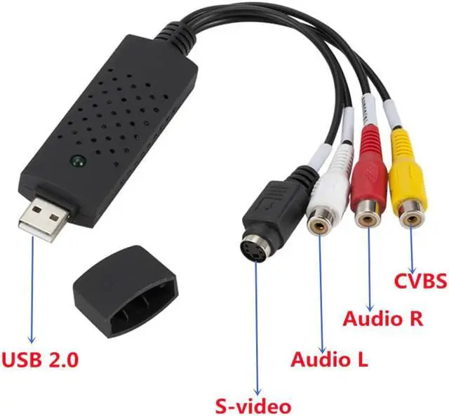 Alt view image 2 of 5 - Video Capture Card USB 2.0 Easy Video Capture 4 Channel Video TV DVD VHS Audio Capture Adapter Card TV Video DVR