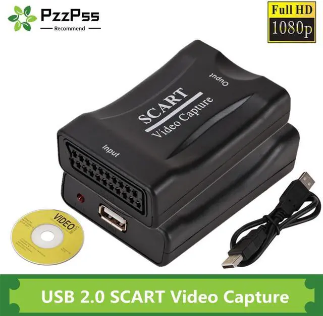 Main image of Video Capture Card USB 2.0 Scart Video Grabber Record Box for PS4 Game DVD Camcorder Camera Recording Live Streaming