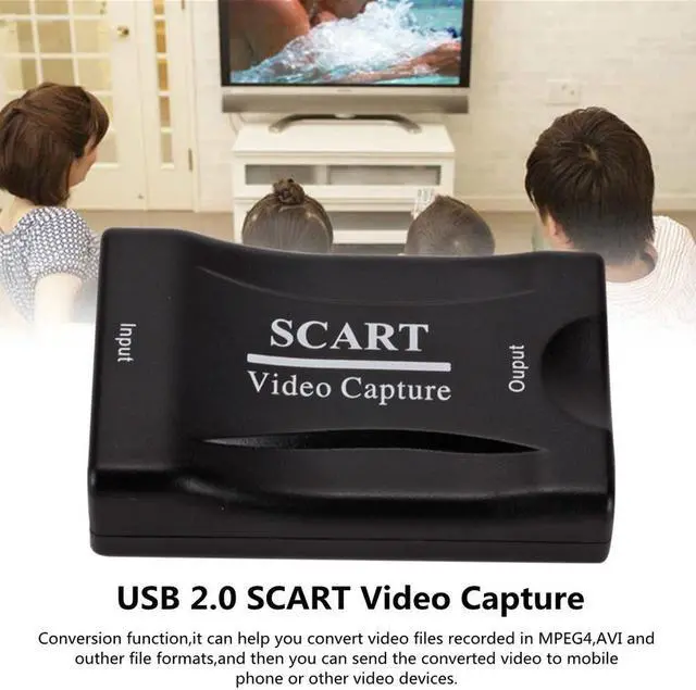 Alt view image 2 of 6 - Video Capture Card USB 2.0 Scart Video Grabber Record Box for PS4 Game DVD Camcorder Camera Recording Live Streaming