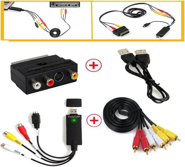 Alt view image 2 of 6 - USB 2.0 Easy Cap Video TV DVD VHS DVR Capture Card Easier Cap USB Video Capture Device Support Win10
