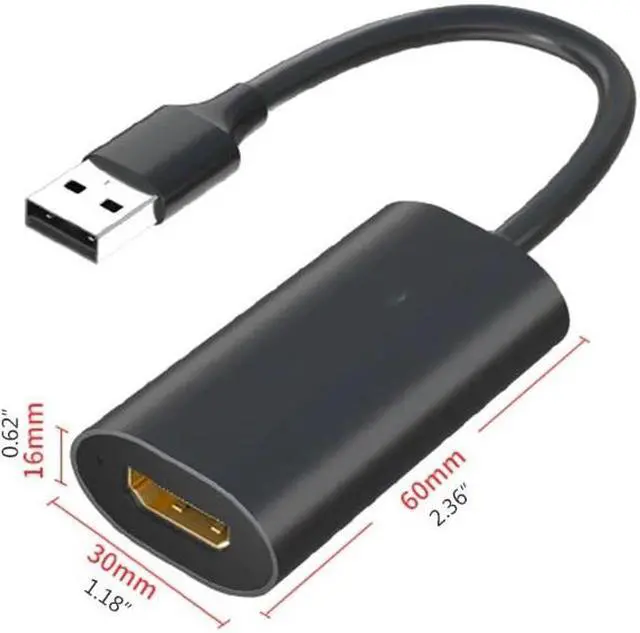 Alt view image 6 of 6 - Portable Video Converter Game Capture Adapter Capture Card for Gaming Streaming