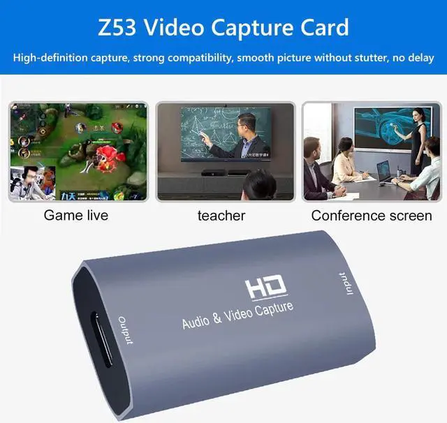 Alt view image 4 of 6 - 4K HDMI-Compatible Video Capture Card 1080P for Game Recording Plate Live Streaming Box Video Acquisition Card Converter
