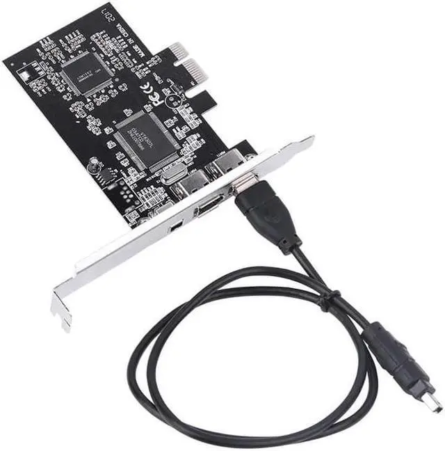 Alt view image 3 of 6 - PCI-E PCI Express FireWire 1394a IEEE 1394 Controller Card 800Mbps with Firewire Cable For Windows 10 8 7 Computer Accessories