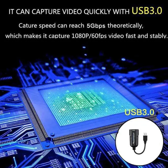 Alt view image 3 of 6 - WVVMVV USB 3.0 HDMI-compatible Video Capture Device HD USB Video Capture Card Grabber Recorder for PS4 DVD Camera Live Stream