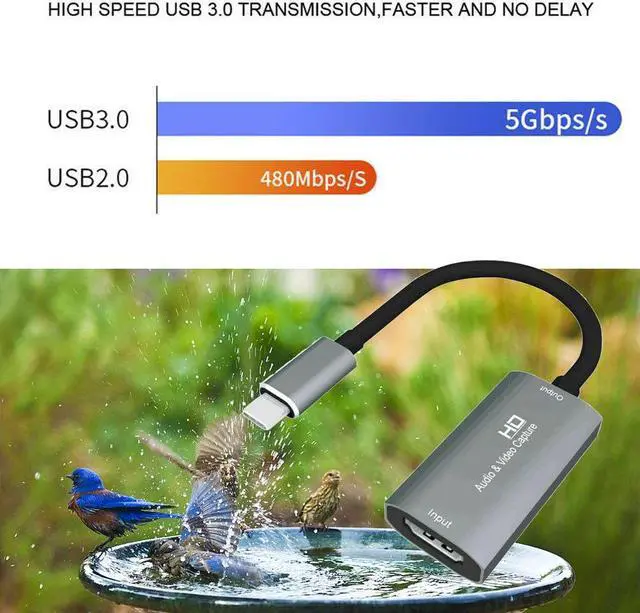 Alt view image 4 of 6 - HD 1080P 4K Video Capture Card HDMI-compatible To USB-C Video Capture Board Game Record Live Streaming for PS4 PS5 Switch