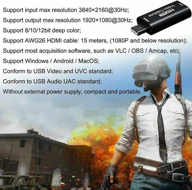 Alt view image 3 of 6 - Portable Micro Hd Recorder Game Live Streaming Record Box Recorder 4k Video Capture Hdmi Card Video Capture Card 1080p 2.0/3.0