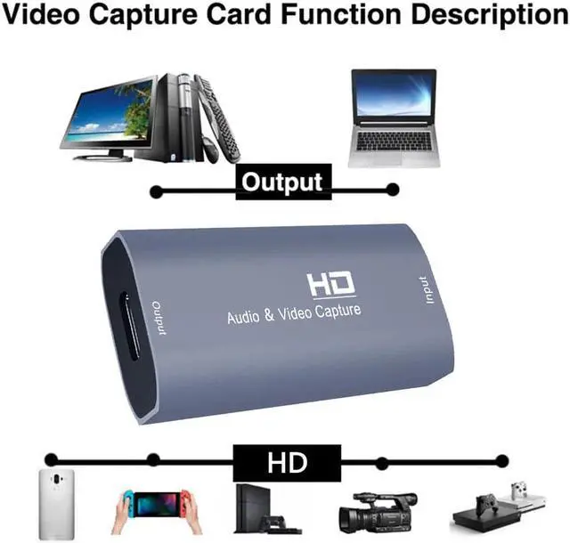 Alt view image 6 of 6 - Z53 Video Capture Card HDMI-Compatible 4K Displayport Adapter Converter for Laptop PC Projector Live Broadcast