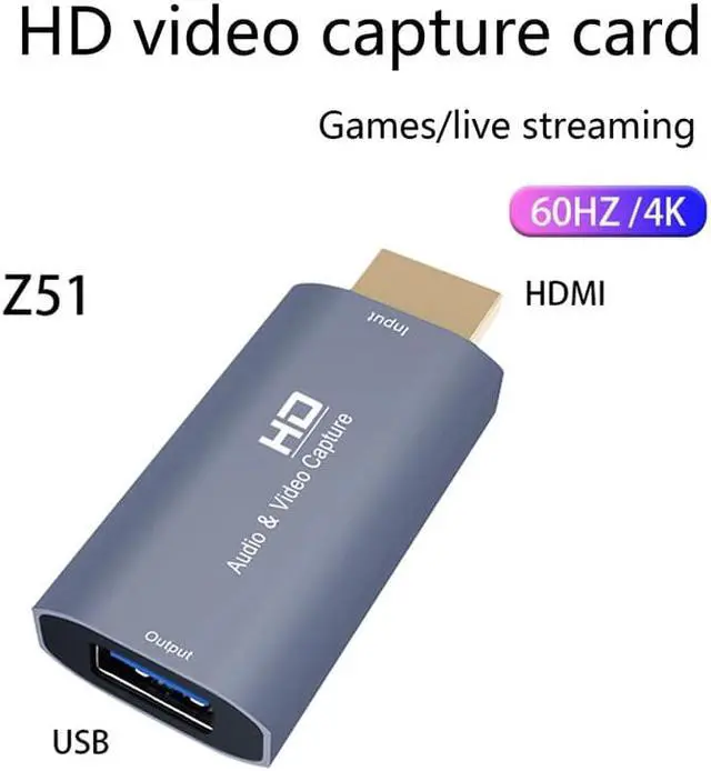 Main image of Video Capture Card HDMI-Compatible to USB 4K/60HZ Audio Video Grabber Record Box for PS5 Laptop Camera