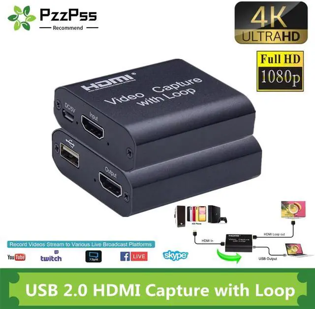 Main image of 1080P 4K HDMI Video Capture Card HDMI To USB 2.0 Video Capture Board Game Record Live Streaming Broadcast TV Local Loop