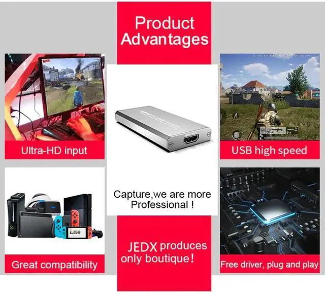 Alt view image 3 of 6 - USB 3.0 1080P 4K HD Video Capture HDMI Game Capture Card Suitable for Game Live Broadcasts Video Recording