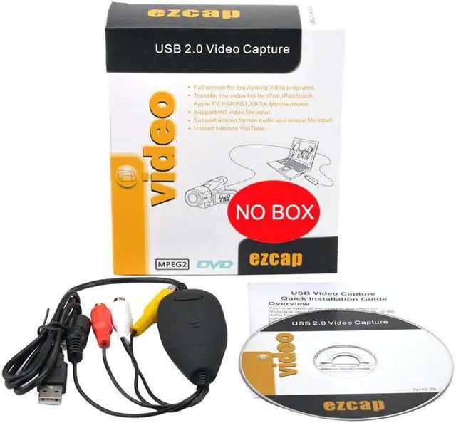 Alt view image 6 of 6 - EZCAP172 USB Audio Video Capture Card Grabber Convert Analog Video for VHS 8MM DVD Player Video Camera Recorder for Win7/8 Win10