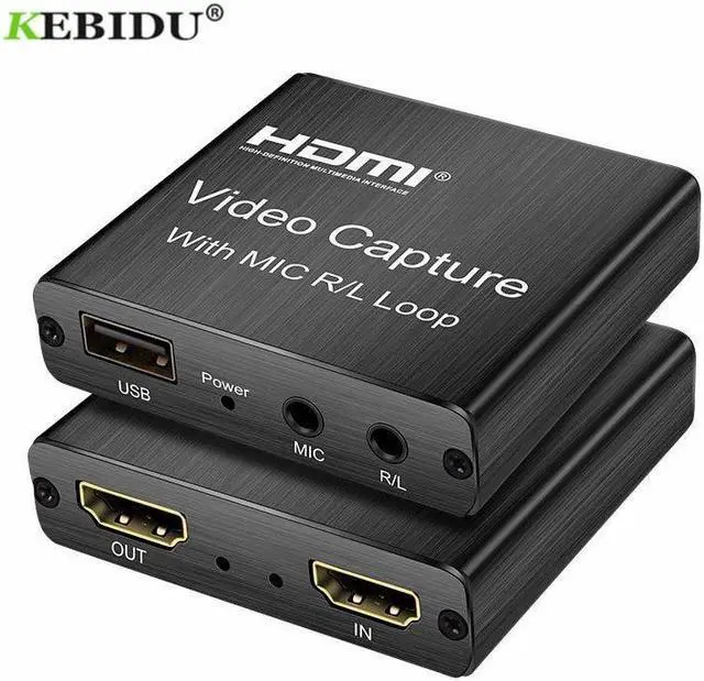 Alt view image 2 of 6 - HD 1080P 4K Video Capture Card for Live Streaming HDMI-compatib To USB 2.0 Video Capture Board Game Record Broadcast