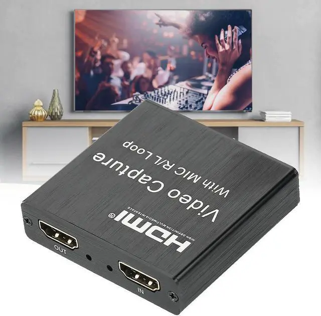 Alt view image 5 of 5 - HDMI High Definition USB Video Capture Card Game Live Microphone for OBS Recording Box 4K