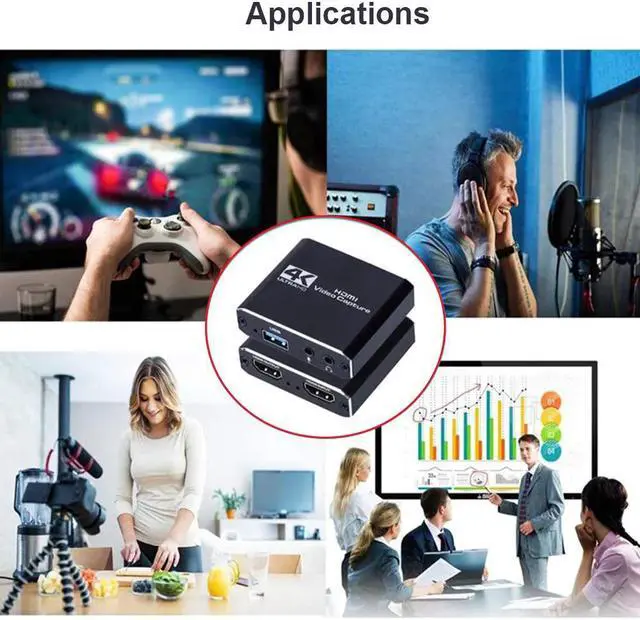 Alt view image 3 of 6 - Video Capture Card for Live Streaming 1080P 4K USB3.0 HDMI-Compatible Capture Card for Switch Game for PS4 Xbox Recording Box