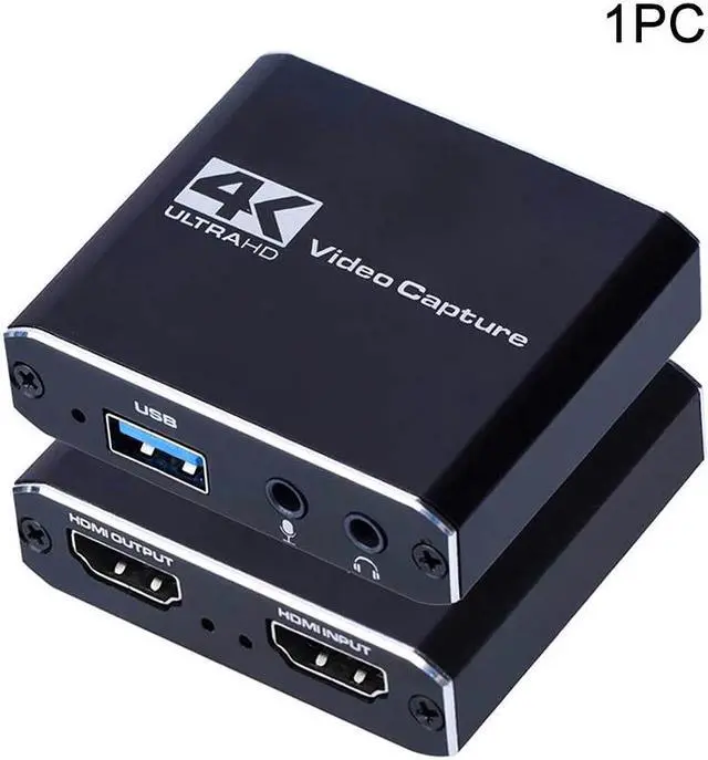 Alt view image 2 of 6 - Mini Portable USB3.0 PC Laptop Live Streaming With Mic Jack Multifunction Teaching Recording Video Card Universal 4K HD