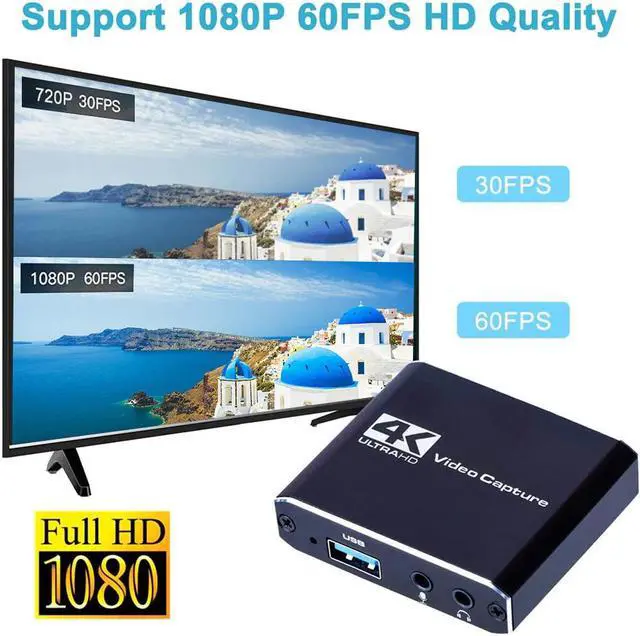 Alt view image 4 of 6 - Mini Portable USB3.0 PC Laptop Live Streaming With Mic Jack Multifunction Teaching Recording Video Card Universal 4K HD
