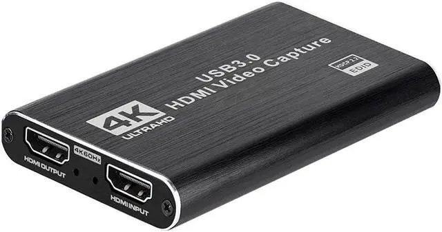 Alt view image 2 of 6 - 4K Video Capture Card USB 3.0 2.0 1080P 60fps for Recording Plate Game Grabber Mic Input Audio TV Loop Out For Live Streaming