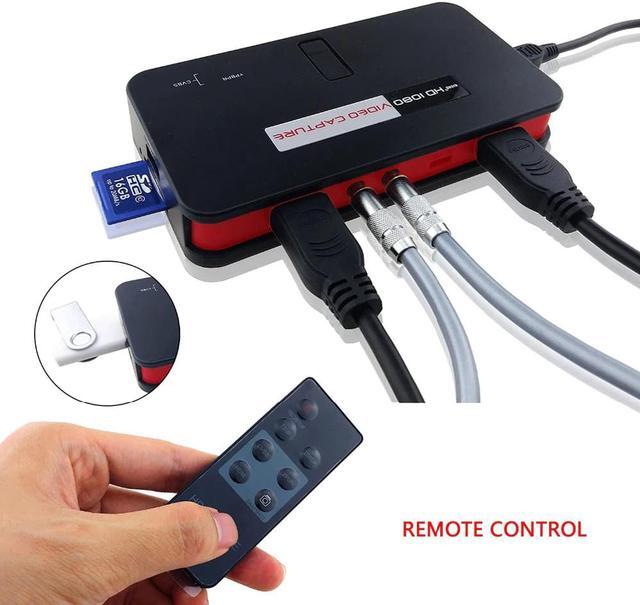 Alt view image 4 of 6 - HD 1080P Game Capture Card USB Disk/SD Card Video Capture Support Mic in with HDMI-compatible/YPBPR/AV