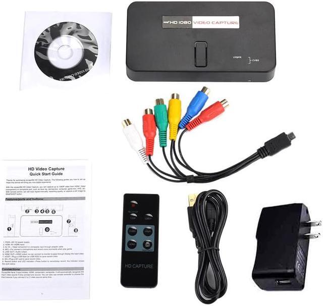 Alt view image 6 of 6 - HD 1080P Game Capture Card USB Disk/SD Card Video Capture Support Mic in with HDMI-compatible/YPBPR/AV